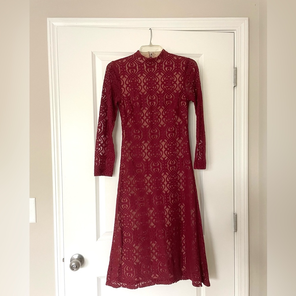 Forever 21 Deep Red Lace Dress